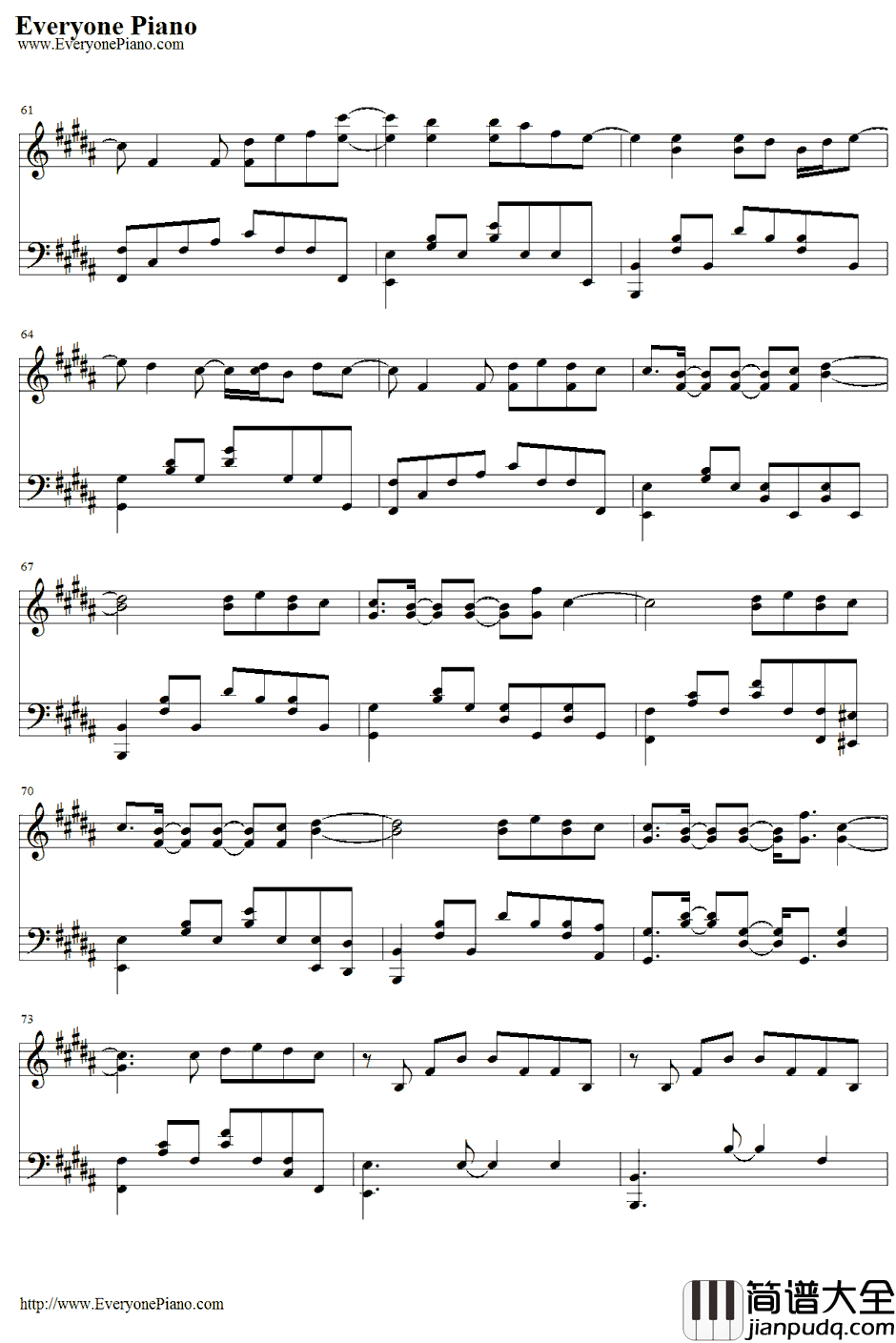 Payphone钢琴谱_Maroon5ft.WizKhalifa