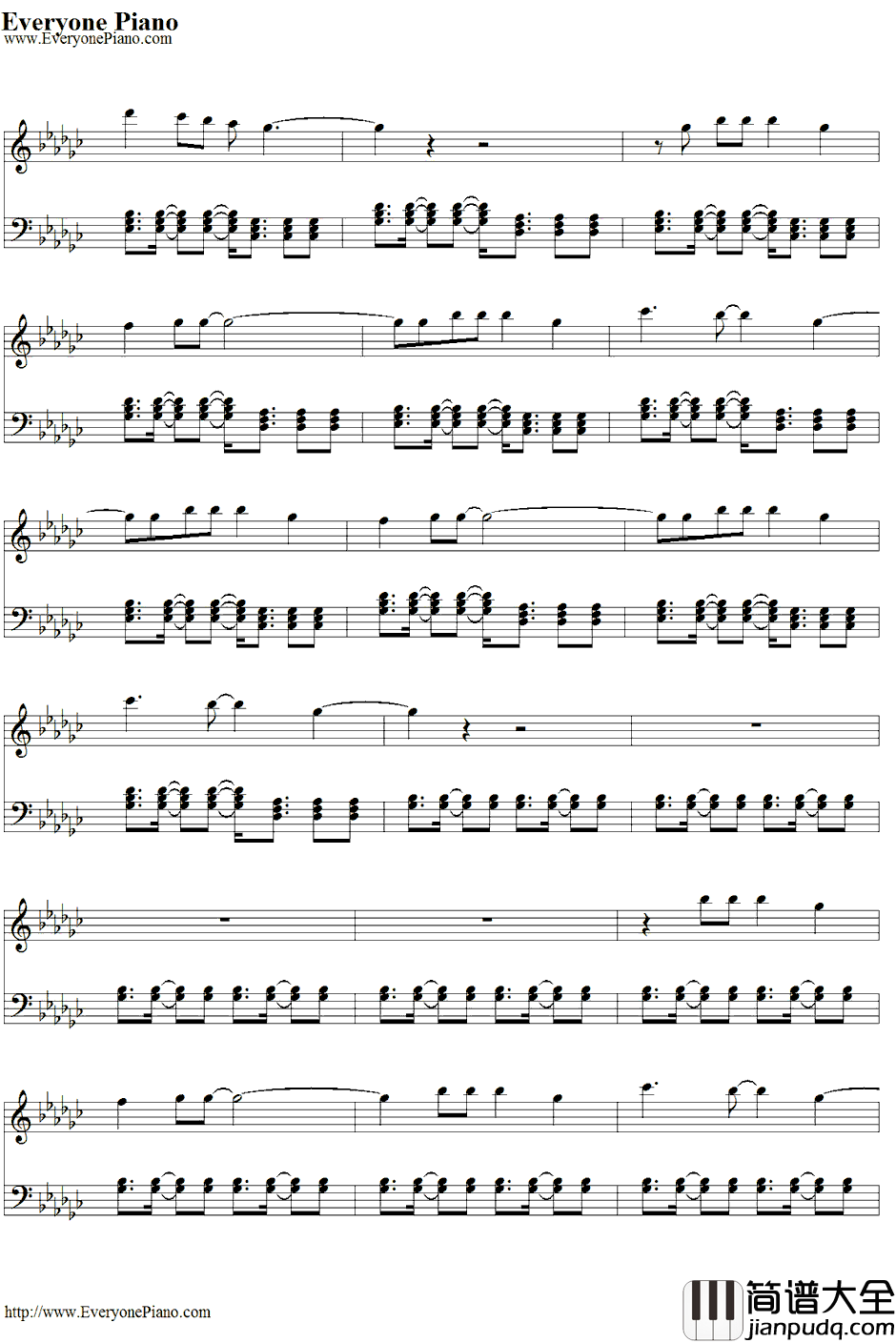 We_Found_Love钢琴谱_RihannaftCalvinHarris