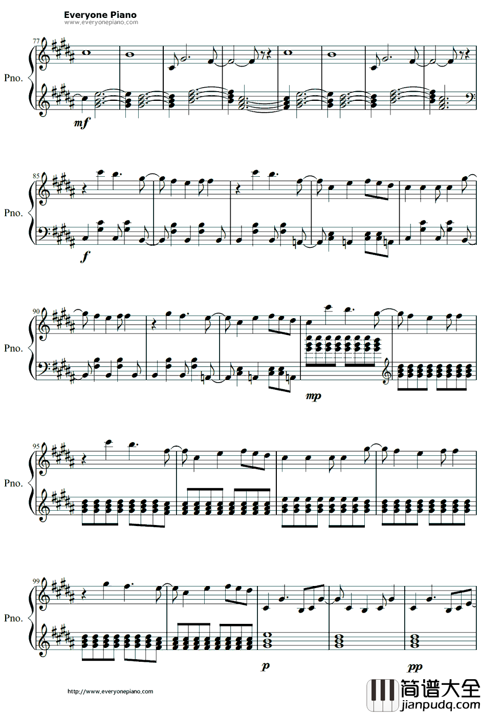 Ordinary_Love钢琴谱_U2_U2_曼德拉:漫长自由路OST