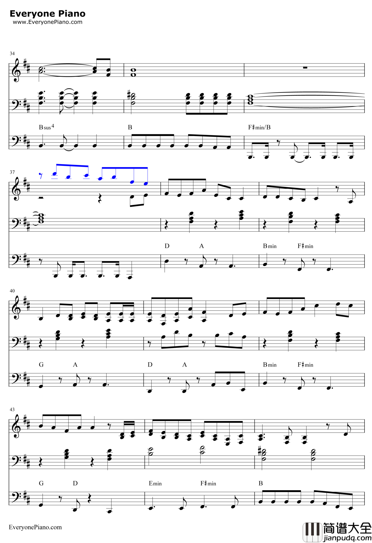 深海少女钢琴谱_初音ミク初音未来