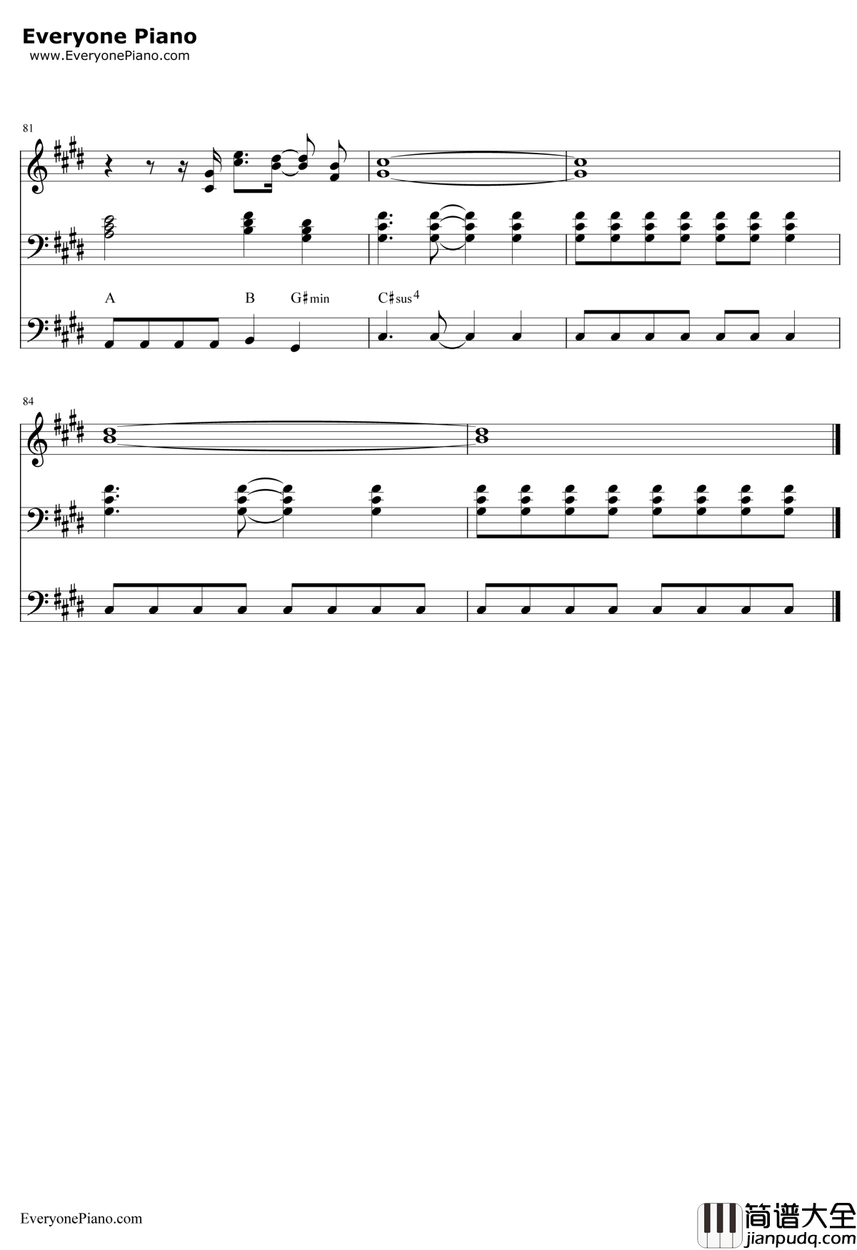 深海少女钢琴谱_初音ミク初音未来