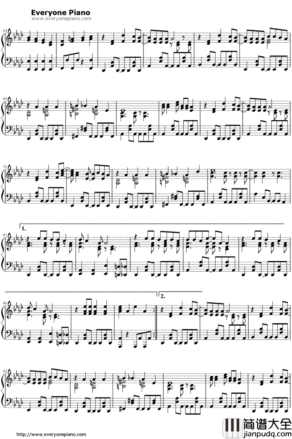 お断りします钢琴谱_初音ミク