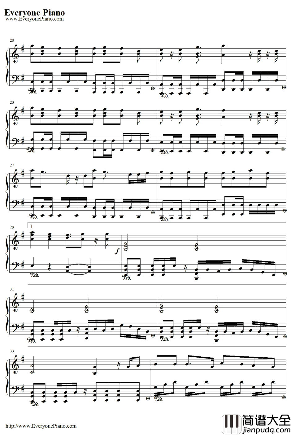 現状ディストラクション钢琴谱_SPYAIR_银魂剧场版完结篇:永远的万事屋主题曲