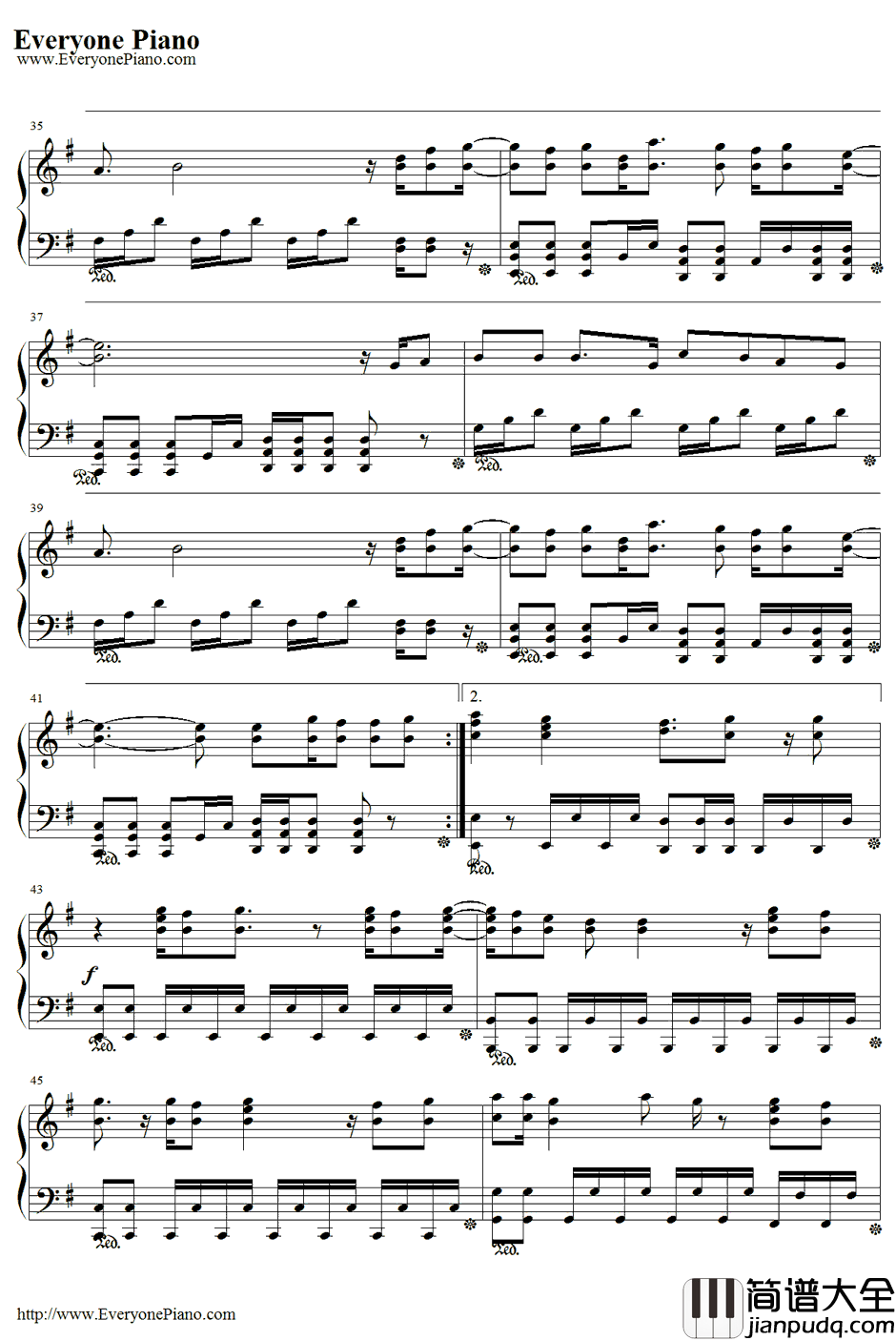 現状ディストラクション钢琴谱_SPYAIR_银魂剧场版完结篇:永远的万事屋主题曲