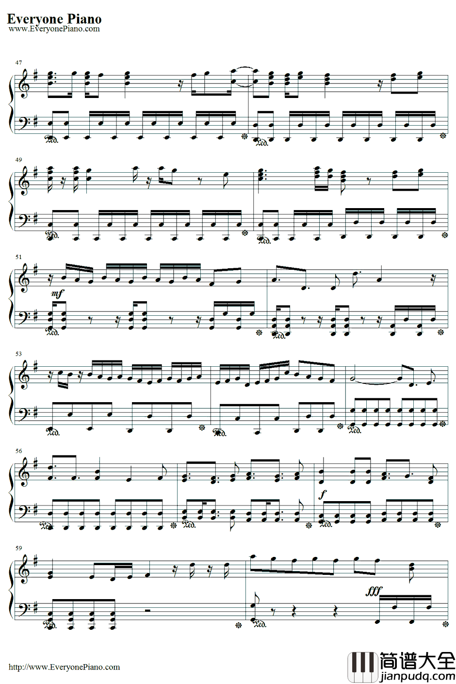 現状ディストラクション钢琴谱_SPYAIR_银魂剧场版完结篇:永远的万事屋主题曲