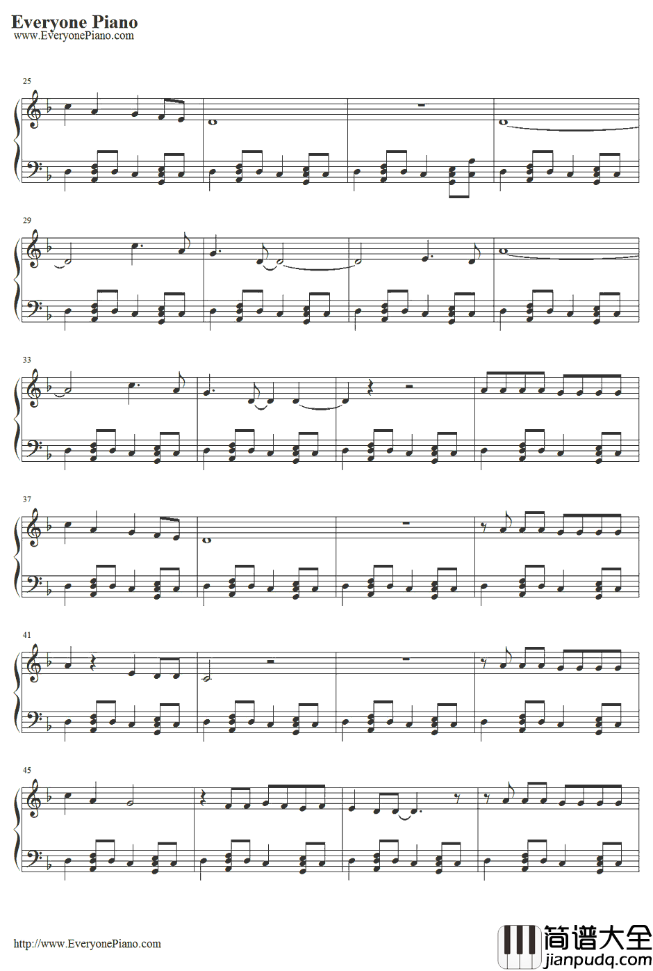 Some_body_That_I_Used_to_Know钢琴谱_Gotye&Kimbra