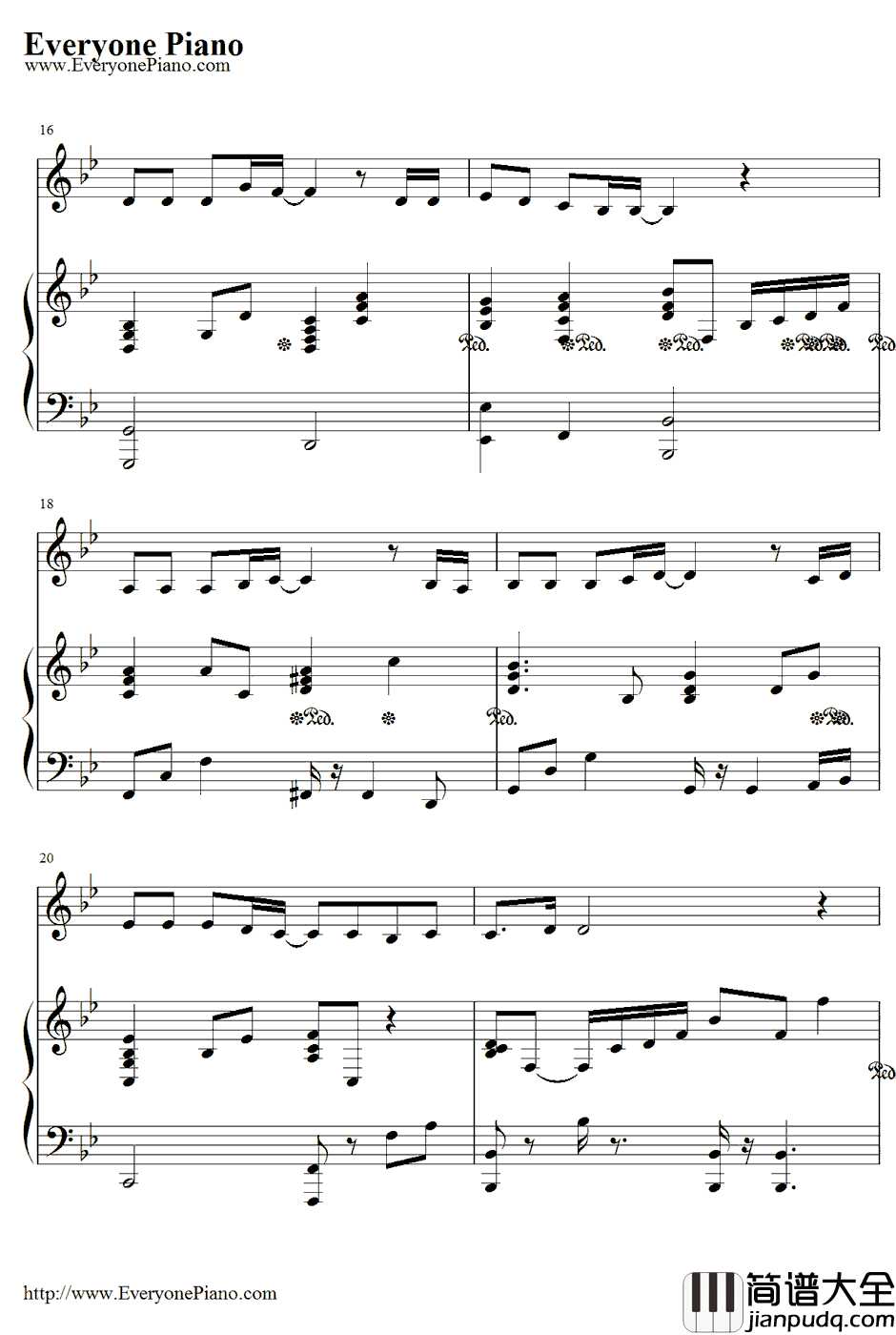 支え钢琴谱_AKB48