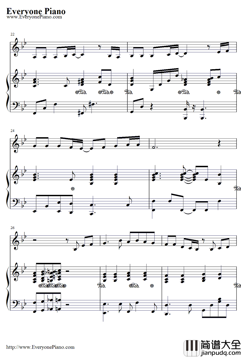 支え钢琴谱_AKB48