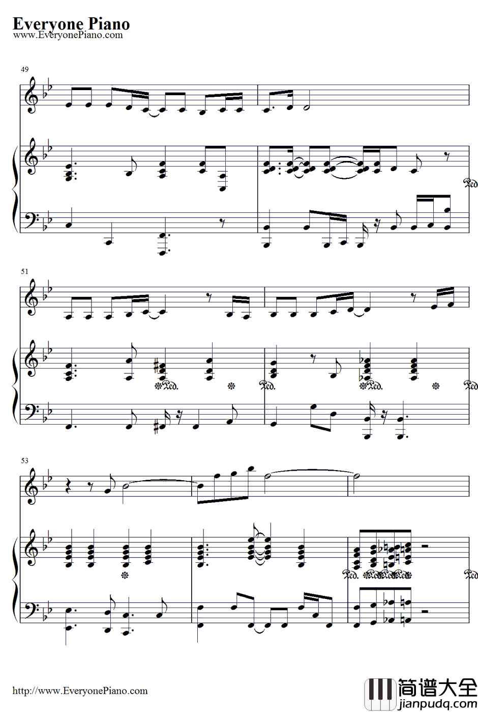 支え钢琴谱_AKB48