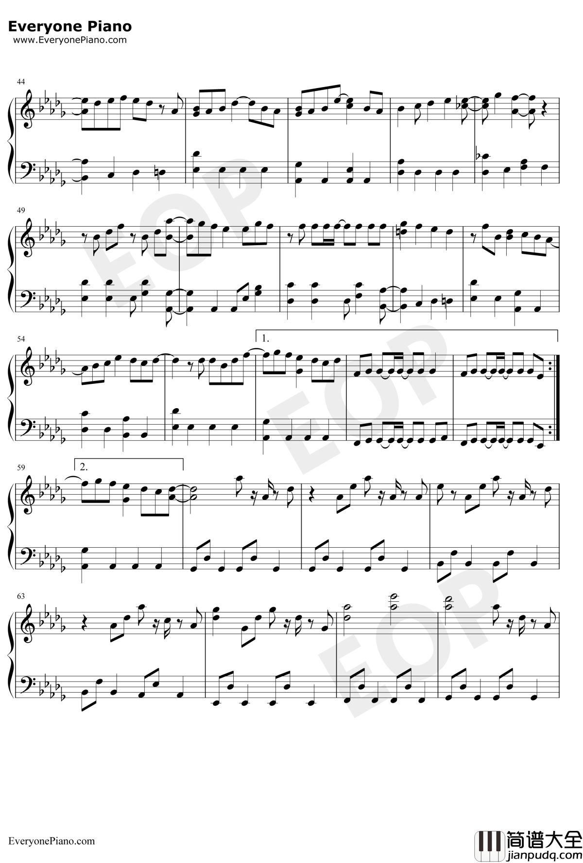 Bit_ters_weet钢琴谱_嵐_失恋巧克力职人主题曲