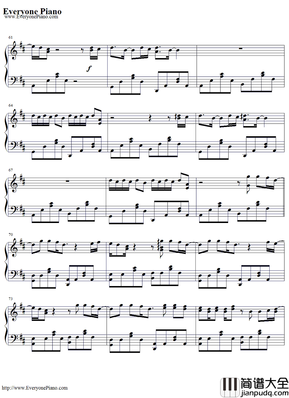 Alej_an_dro钢琴谱_LadyGaGa