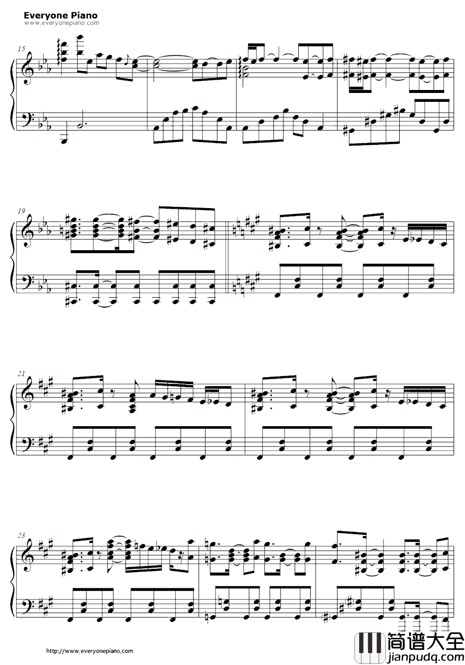 谁より好きなのに钢琴谱_くすまさんしまい_PUPAED