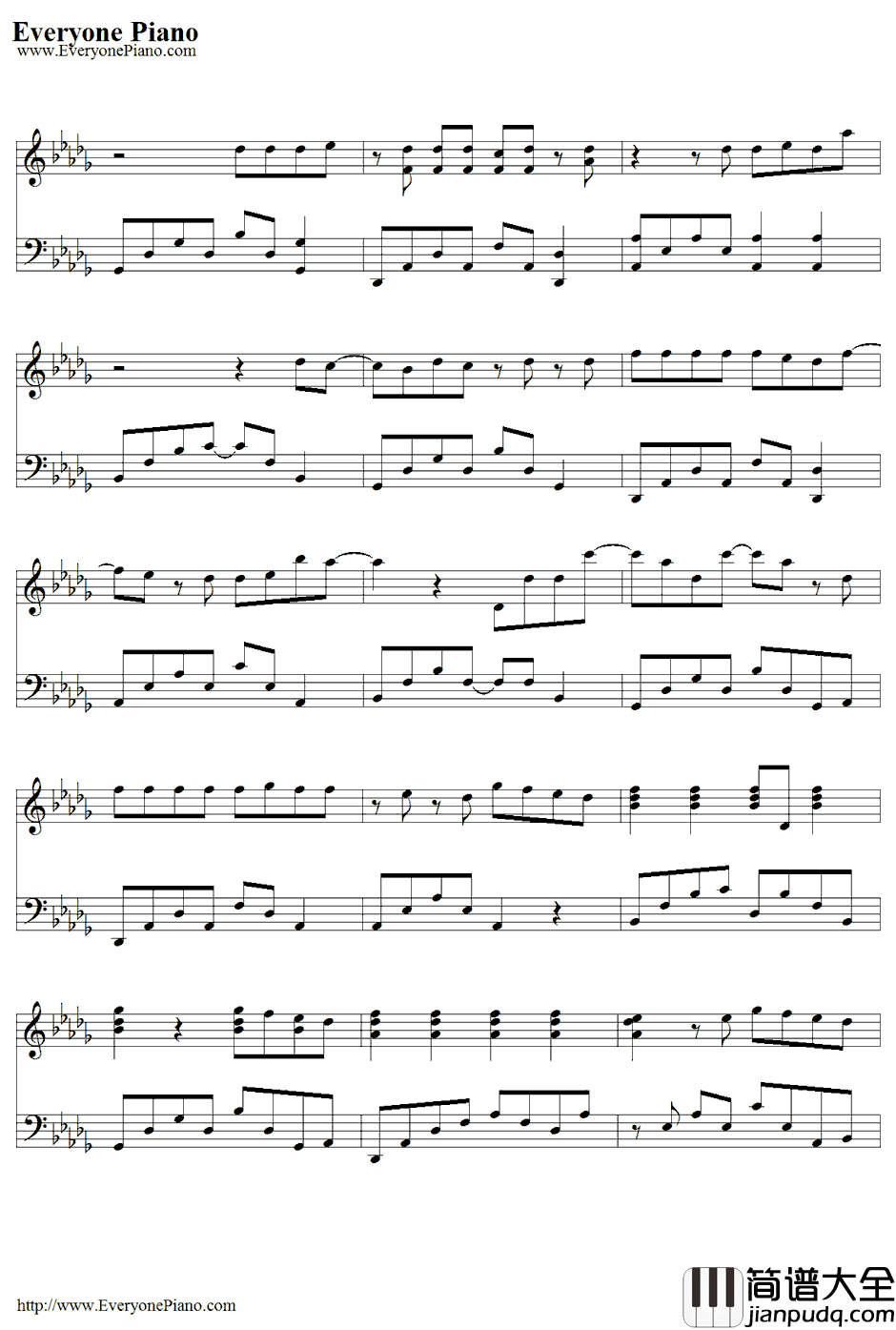 Eenie_Meenie钢琴谱_JustinBieber&SeanKingston