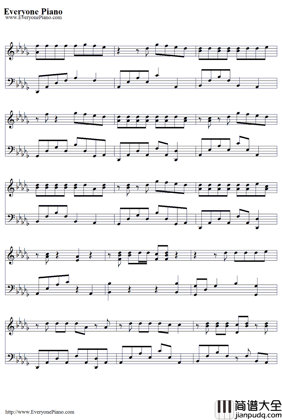 Eenie_Meenie钢琴谱_JustinBieber&SeanKingston