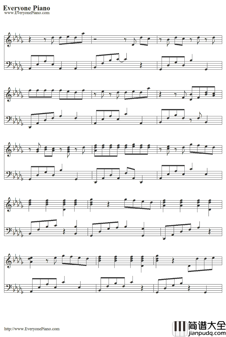 Eenie_Meenie钢琴谱_JustinBieber&SeanKingston