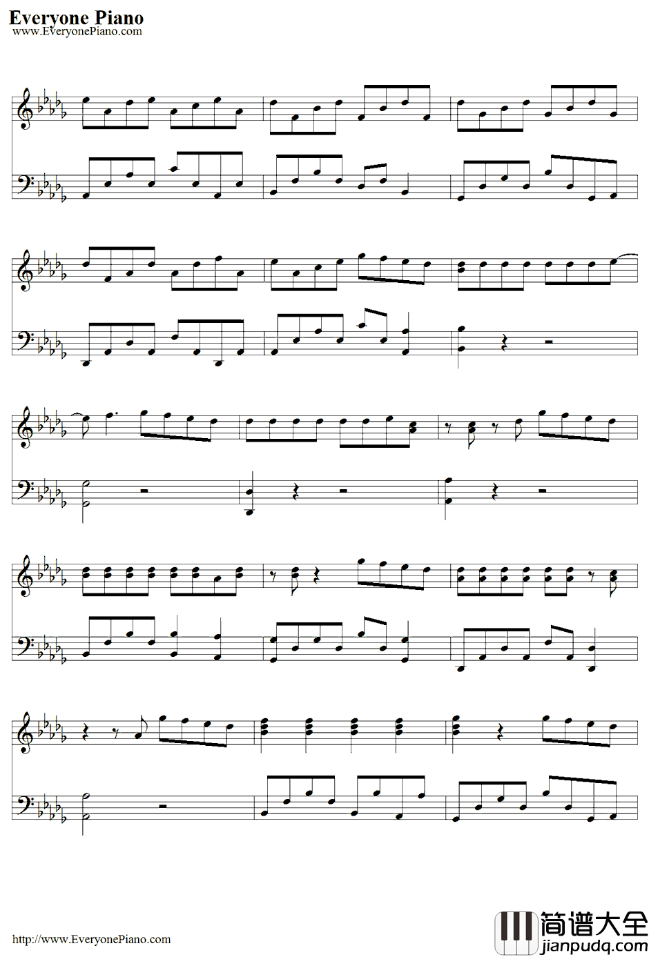 Eenie_Meenie钢琴谱_JustinBieber&SeanKingston