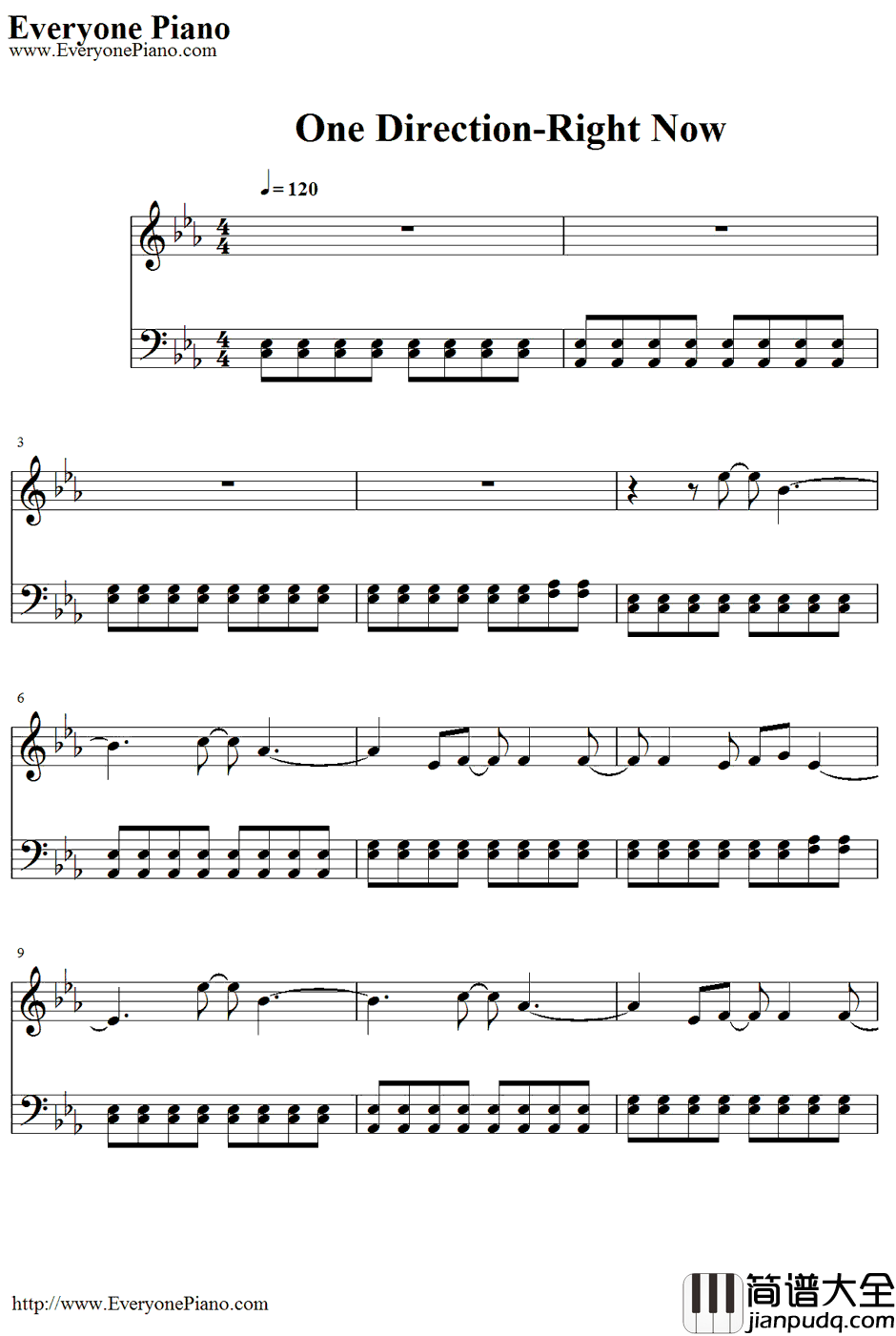Right_Now钢琴谱_OneDirection