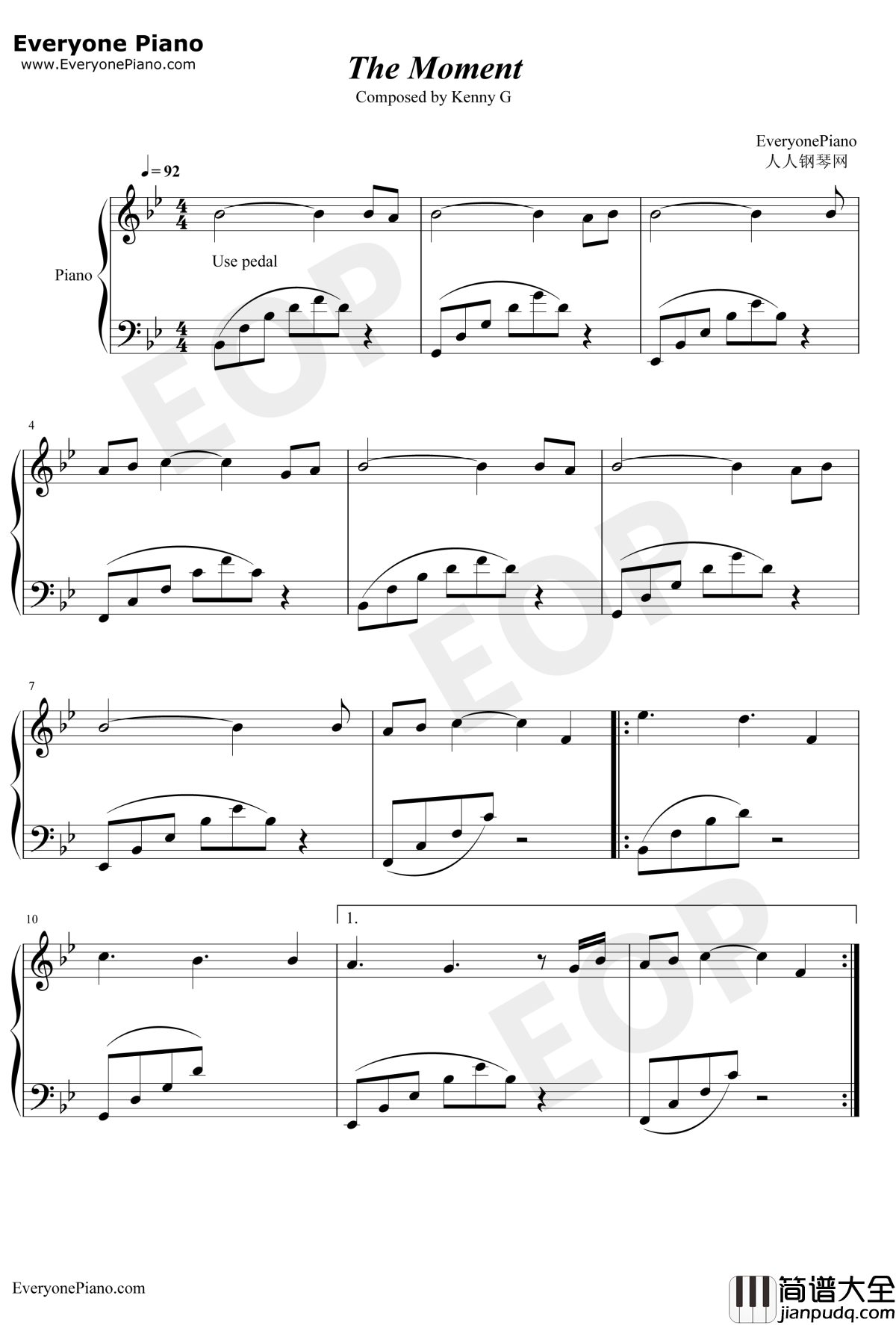 The_Moment钢琴谱_KennyG