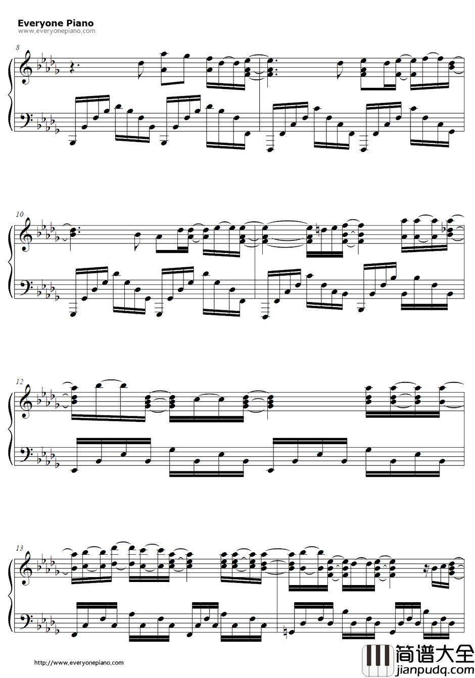 divine_inter_vention钢琴谱_fhána_魔女的使命OP