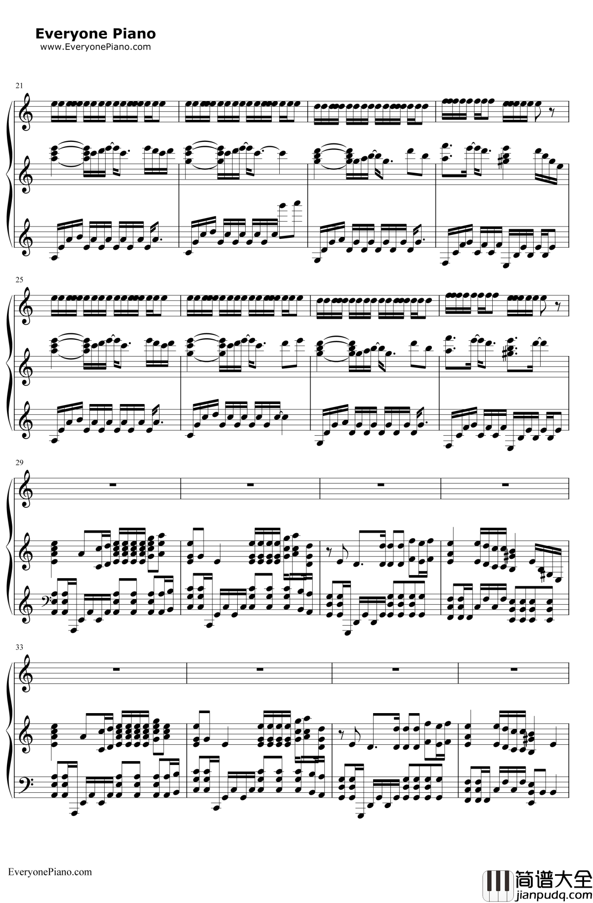 Dead_and_Gone钢琴谱_T.I.&JustinTimberlake