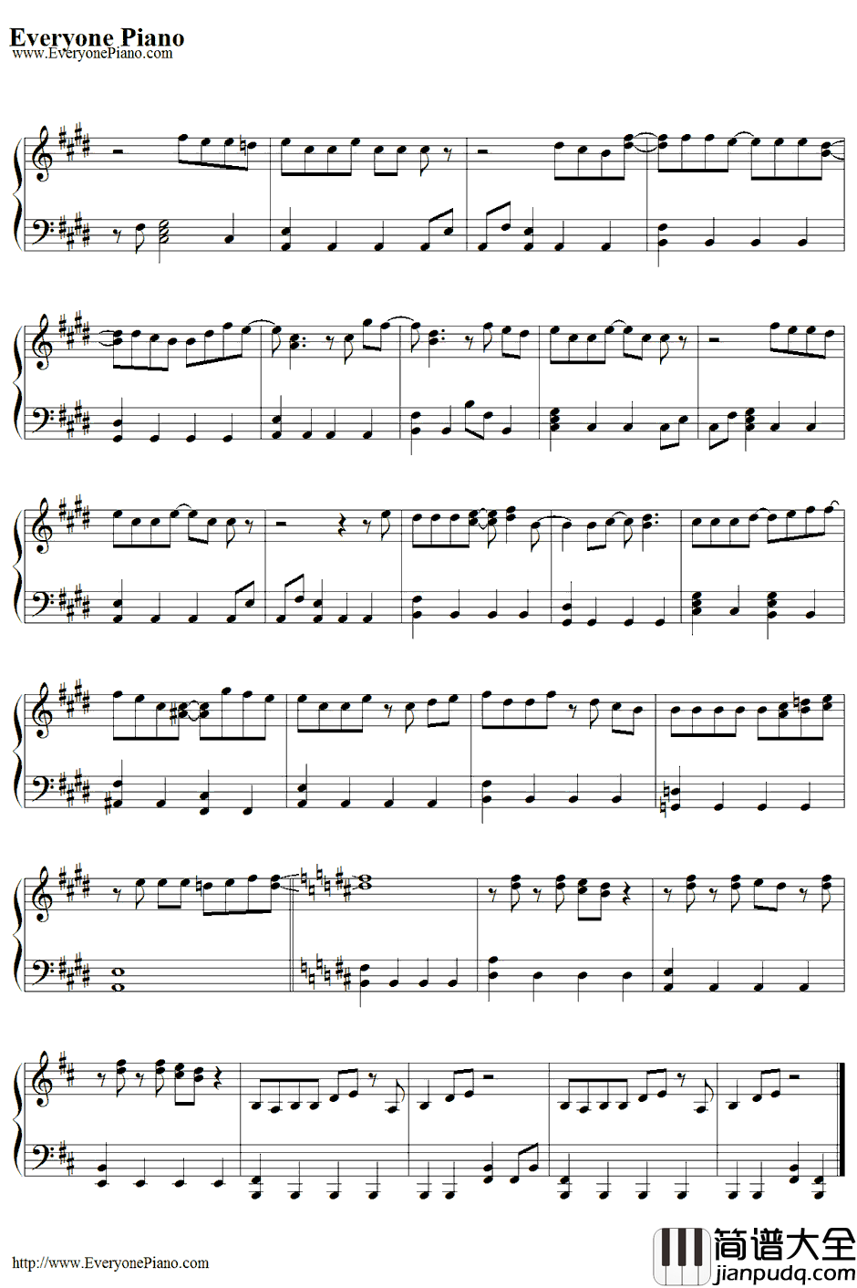 Brea_thless钢琴谱_嵐