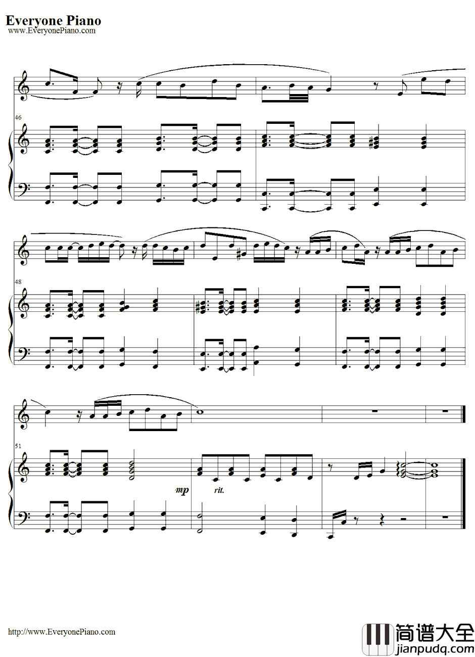 初日钢琴谱_AKB48