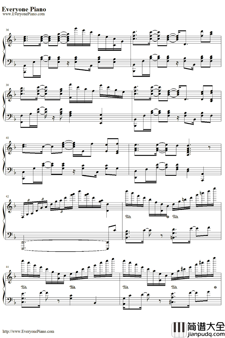 sister's_noise钢琴谱_fripSide_某科学の超点磁炮SOP1