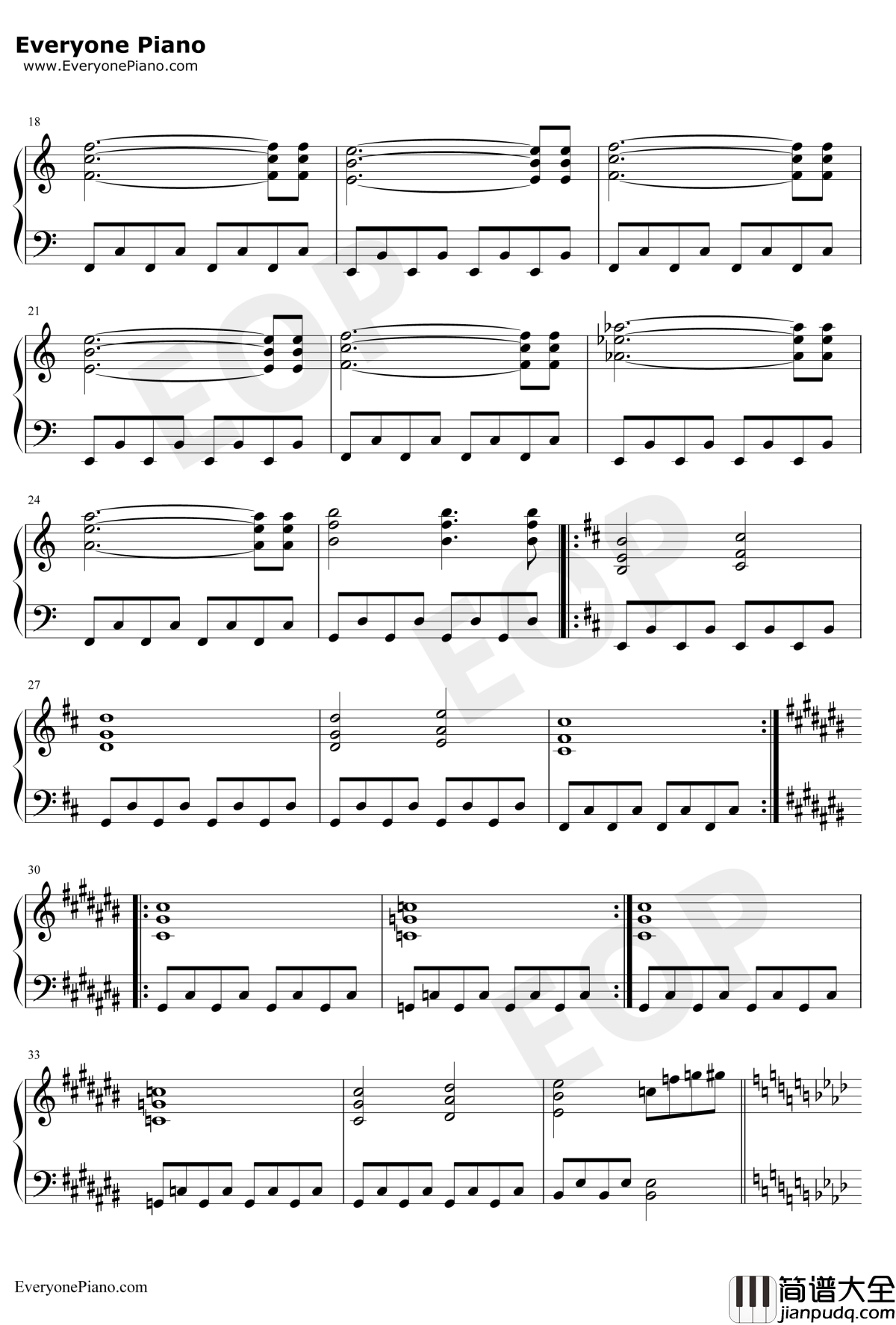 プレインエイジア钢琴谱_东方Project_东方永夜抄~ImperishableNight.主题曲