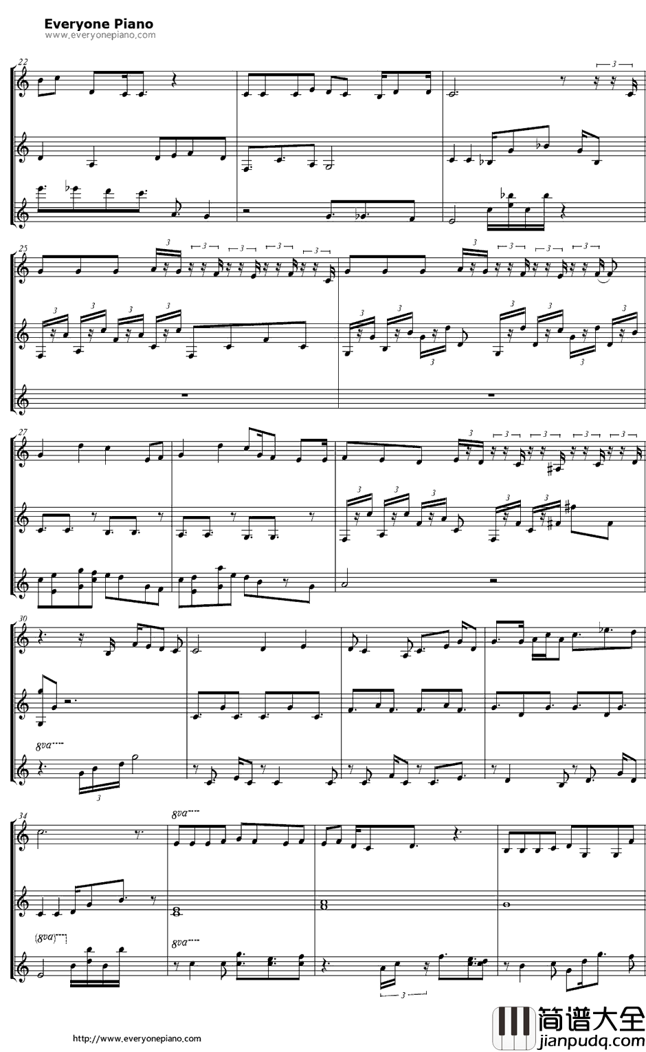 アイラビューアイニジュー伴奏钢琴谱_初音ミク