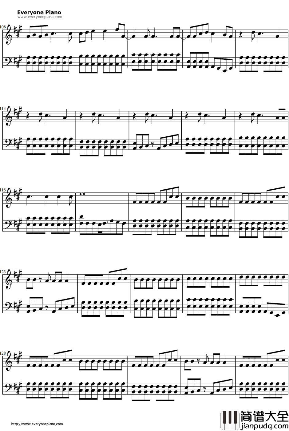 君という花钢琴谱_ASIANKUNG_FUGENERATION