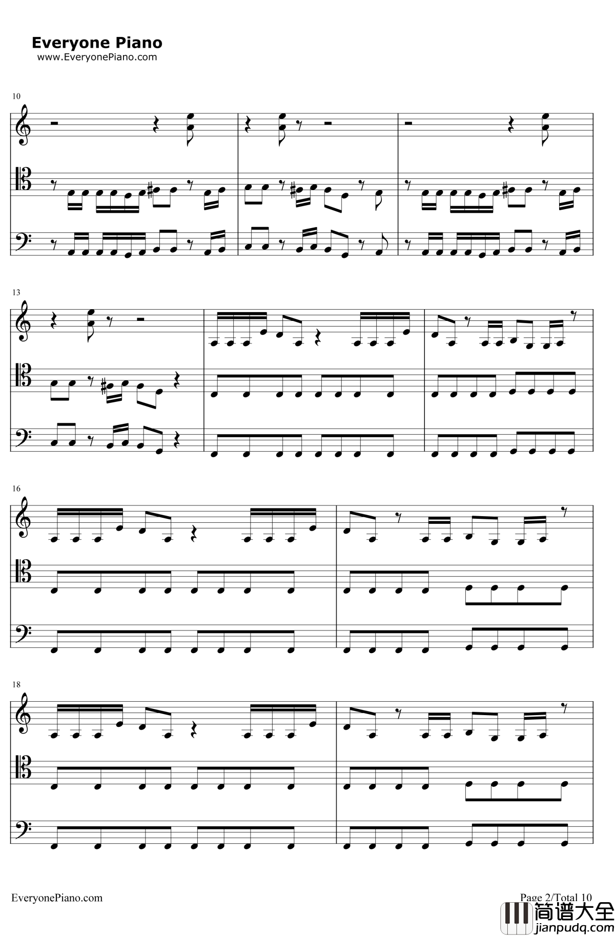 Smooth_Criminal钢琴谱_迈克尔杰克逊