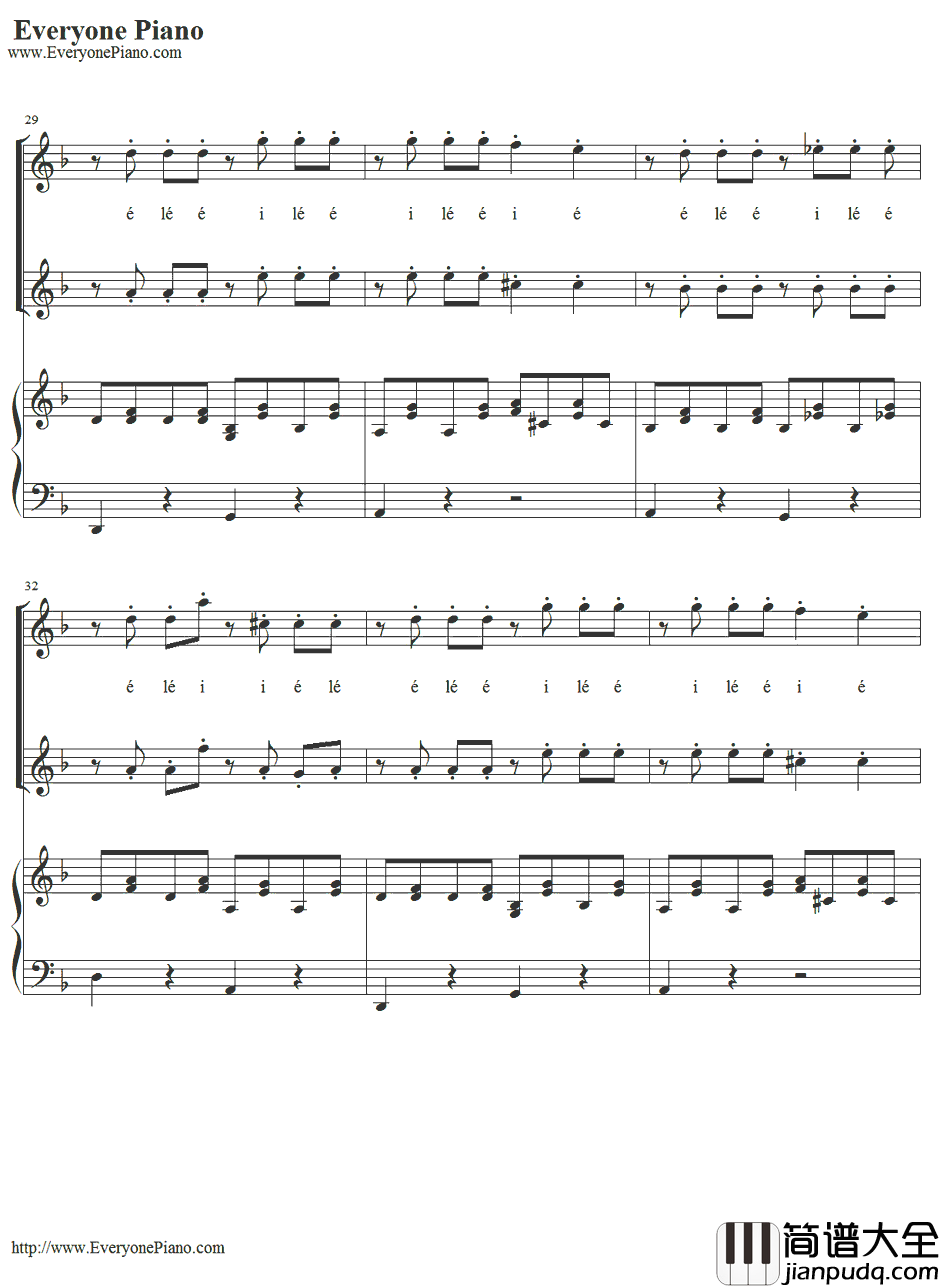 Vois_Su_rTon_Chemin钢琴谱_BrunoCoulais&ChristopheBarratier_放牛班的春天插曲