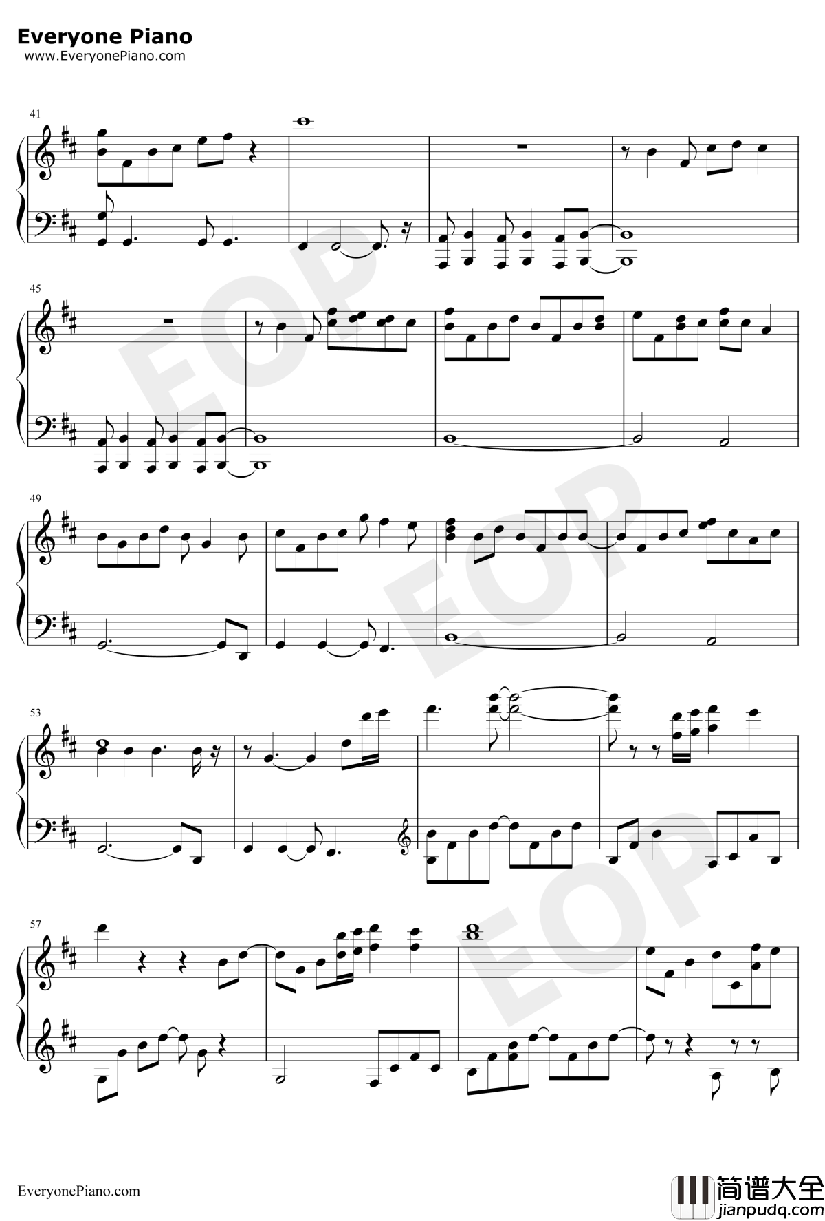 三国杀背景音乐钢琴谱_未知