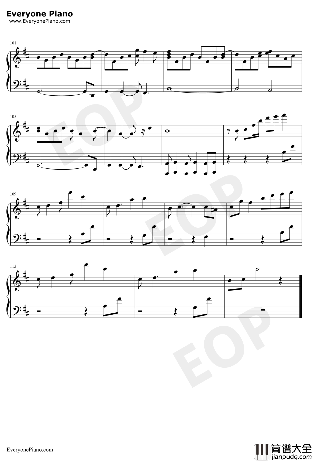 三国杀背景音乐钢琴谱_未知