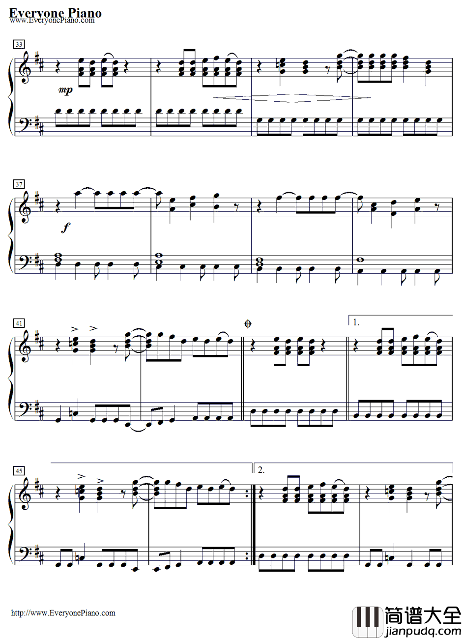 Mamma_Mia钢琴谱_ABBA