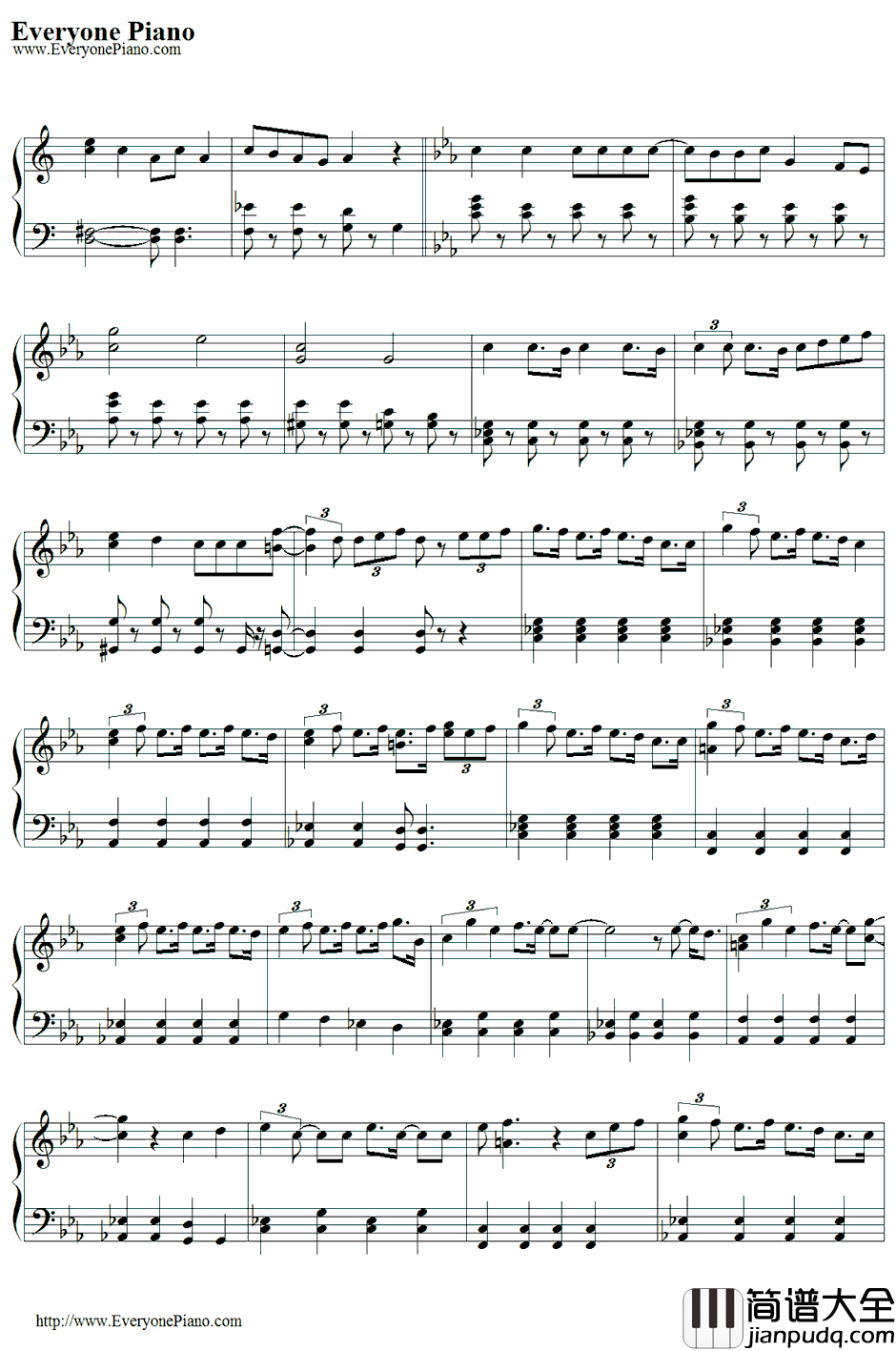 Endless_Game钢琴谱_岚_家族游戏主题曲