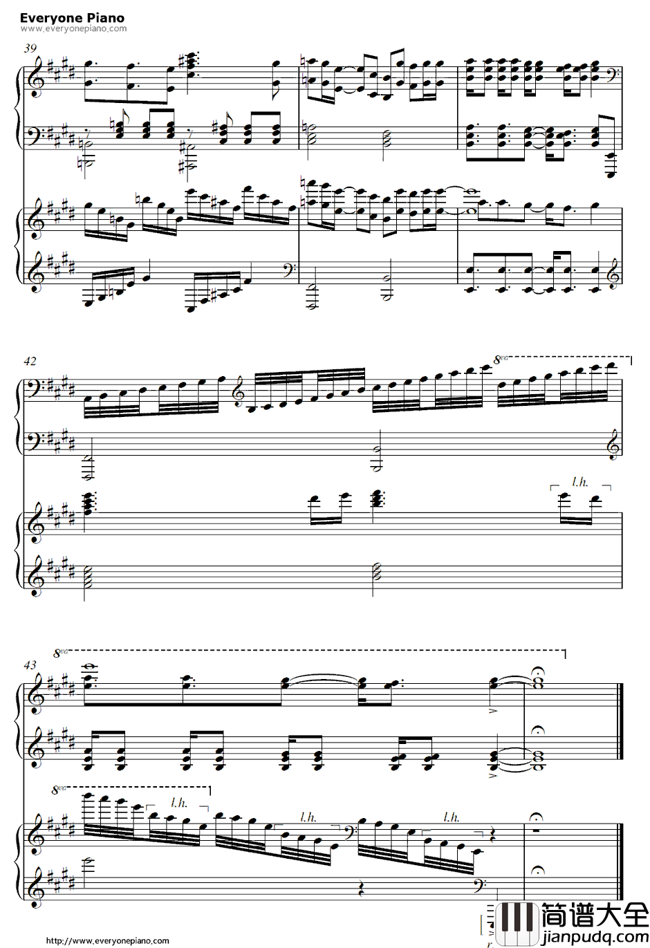 この涙を君に捧ぐ钢琴谱_NoName_将泪水献给你_AKB0048nextstageED