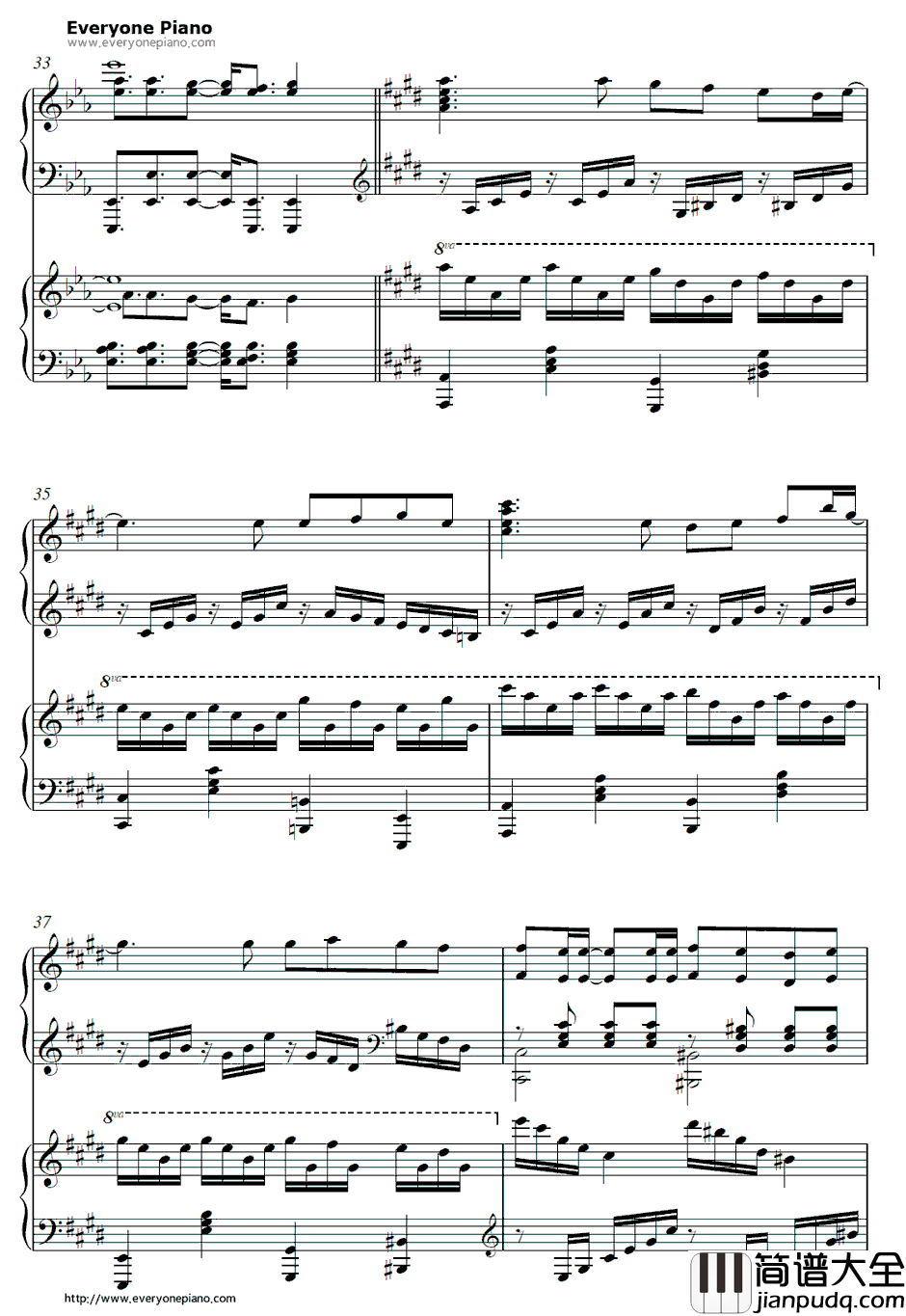 この涙を君に捧ぐ钢琴谱_NoName_将泪水献给你_AKB0048nextstageED