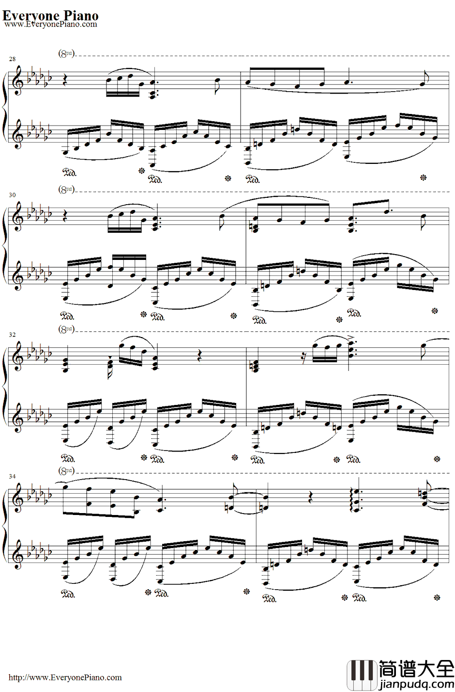 ミルクティー钢琴谱_月光妖怪BGM