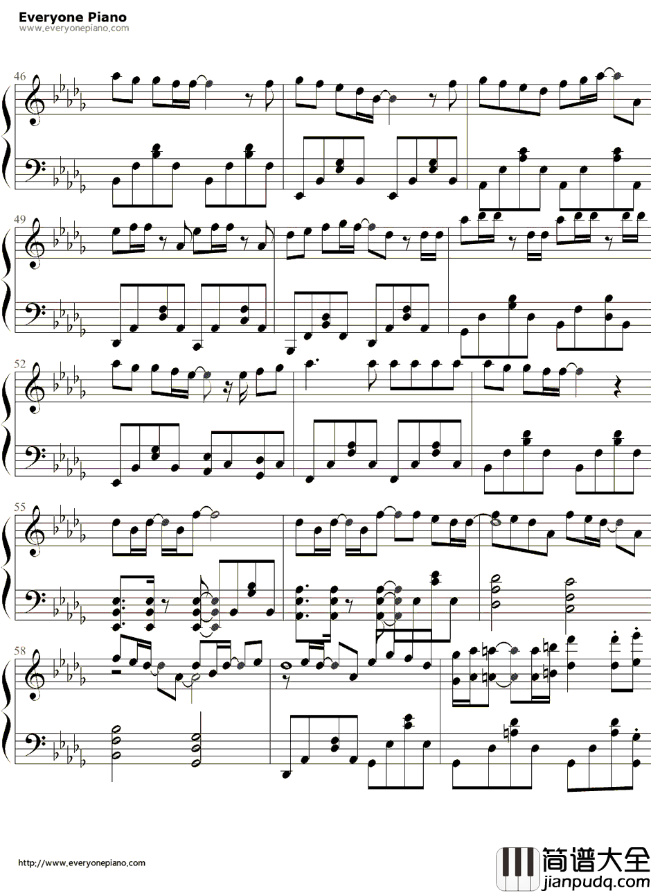 今日までのメロディー钢琴谱_大岛优子（AKB48）_MusicStation版本_直至今日的旋律