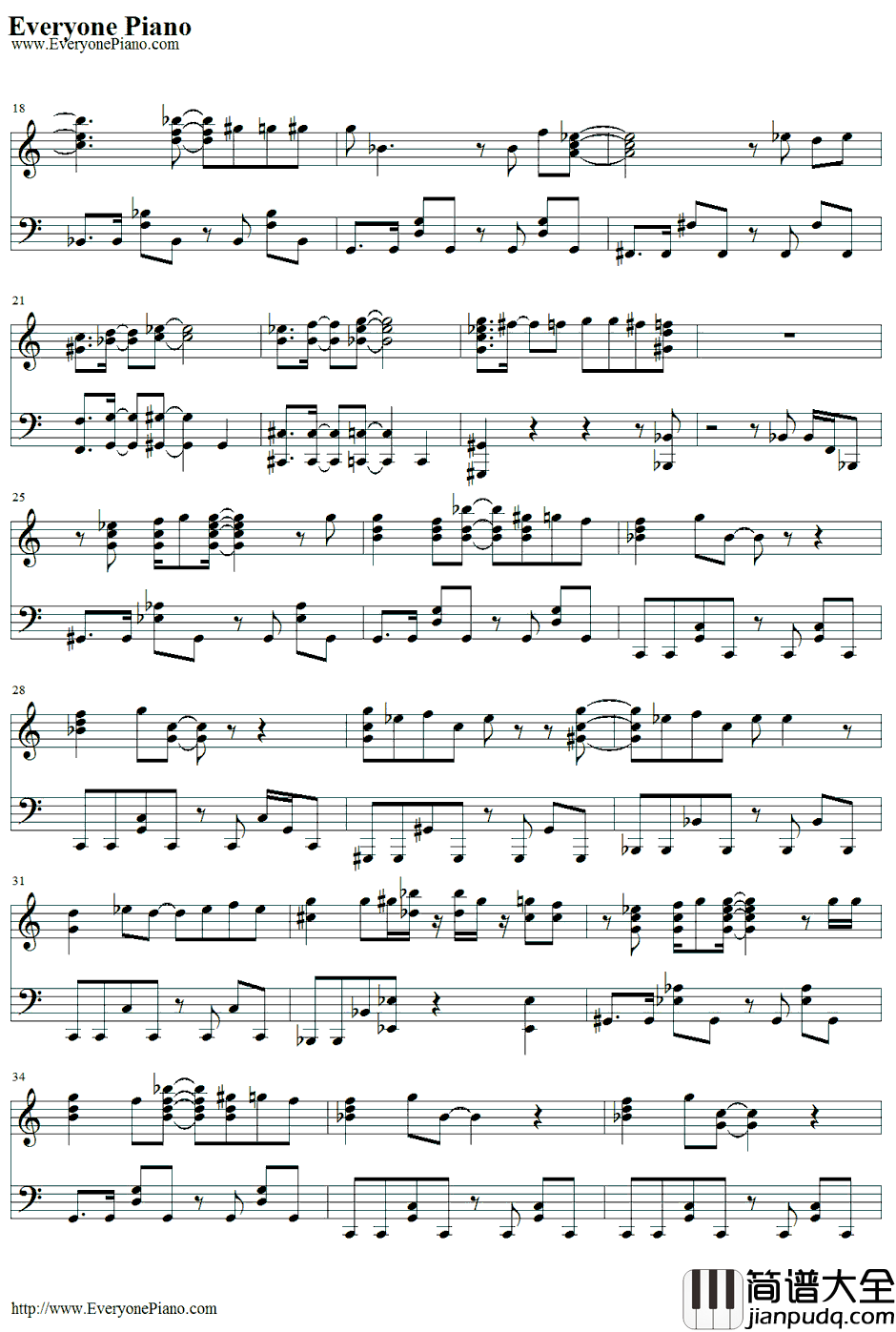 微笑みの爆弾钢琴谱_马渡松子_幽游白书OP