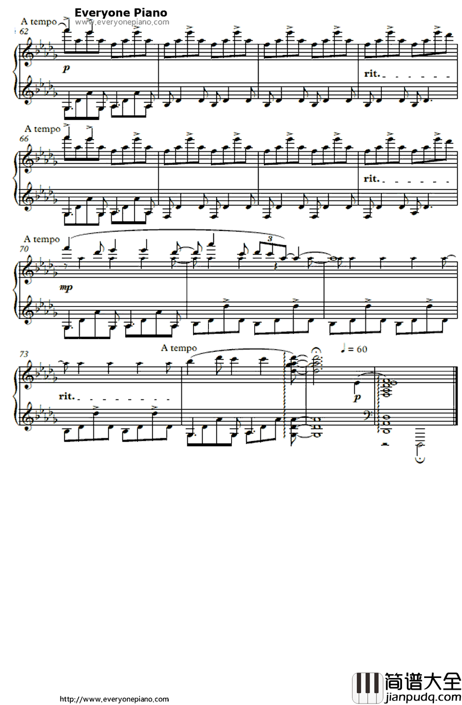 BoysbeSmile钢琴谱_铃汤_LittleBustersRefrainOP