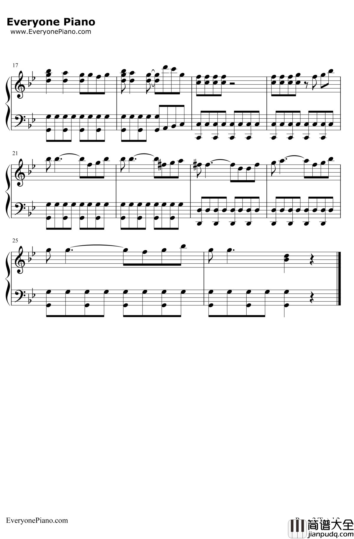 Love_Runs_Out钢琴谱_OneRepublic