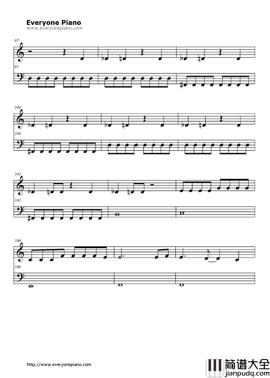 Use_Some_body钢琴谱_KingsofLeon