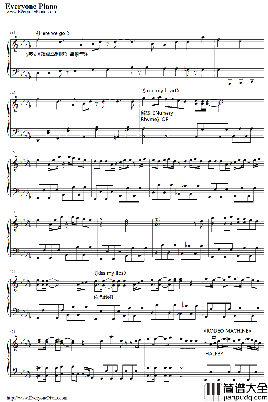 ニコニコ動画流星群钢琴谱_Shimo_组曲_NICONICO动画_