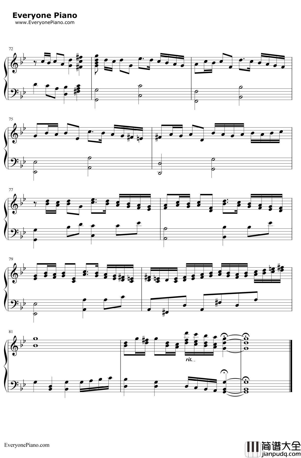 あんなに一绪だったのに钢琴谱_See_Saw_机动战士高达SEEDED