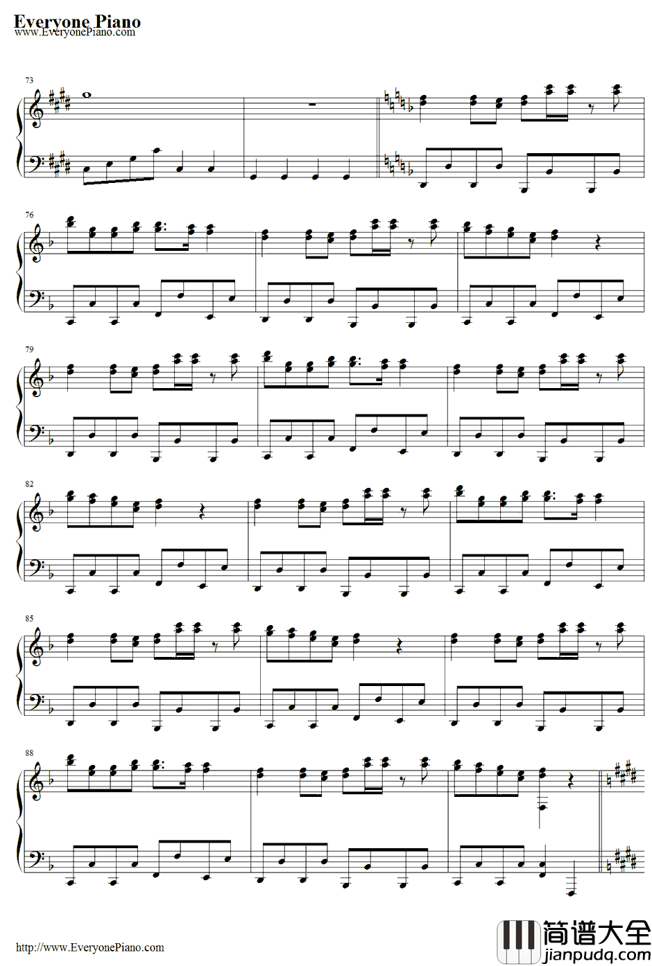 カタストロフィ钢琴谱_初音ミク・巡音ルカ