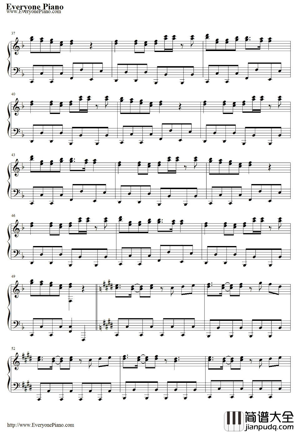 カタストロフィ钢琴谱_初音ミク・巡音ルカ