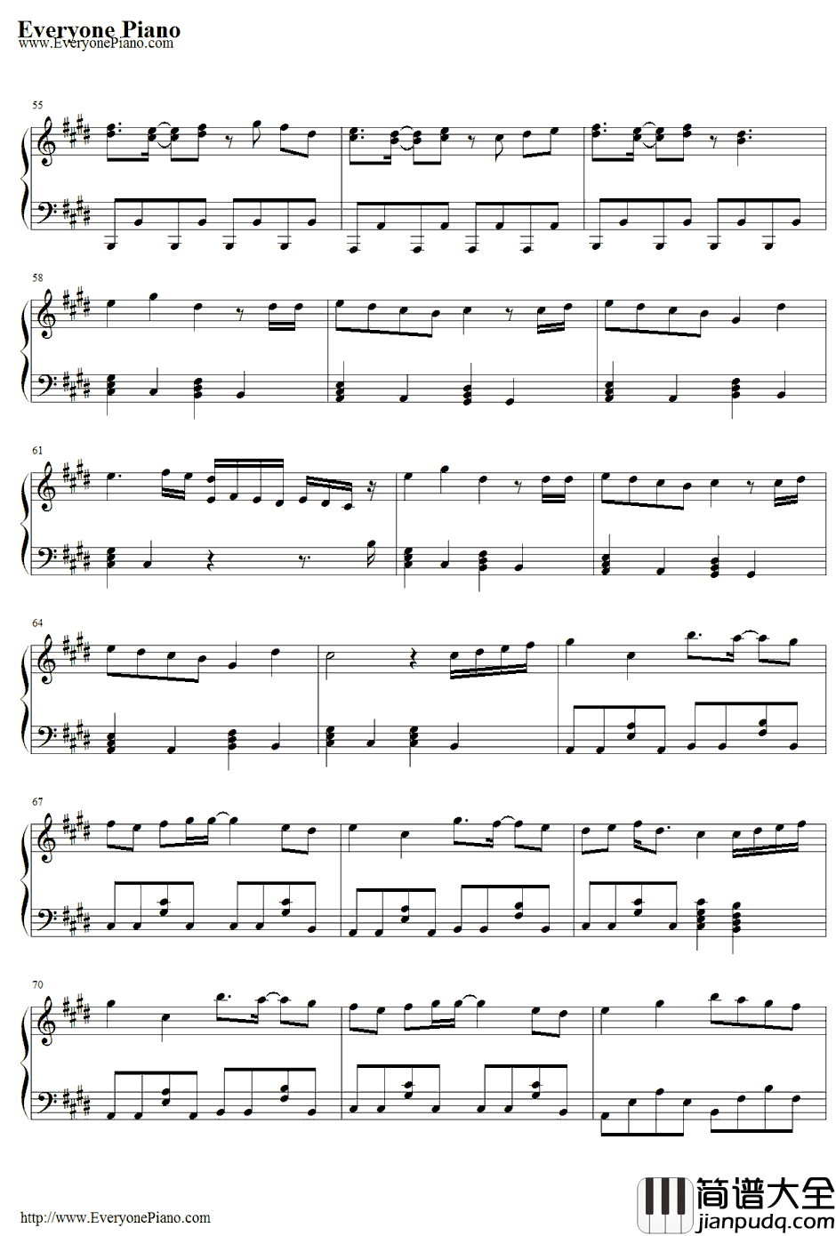 カタストロフィ钢琴谱_初音ミク・巡音ルカ