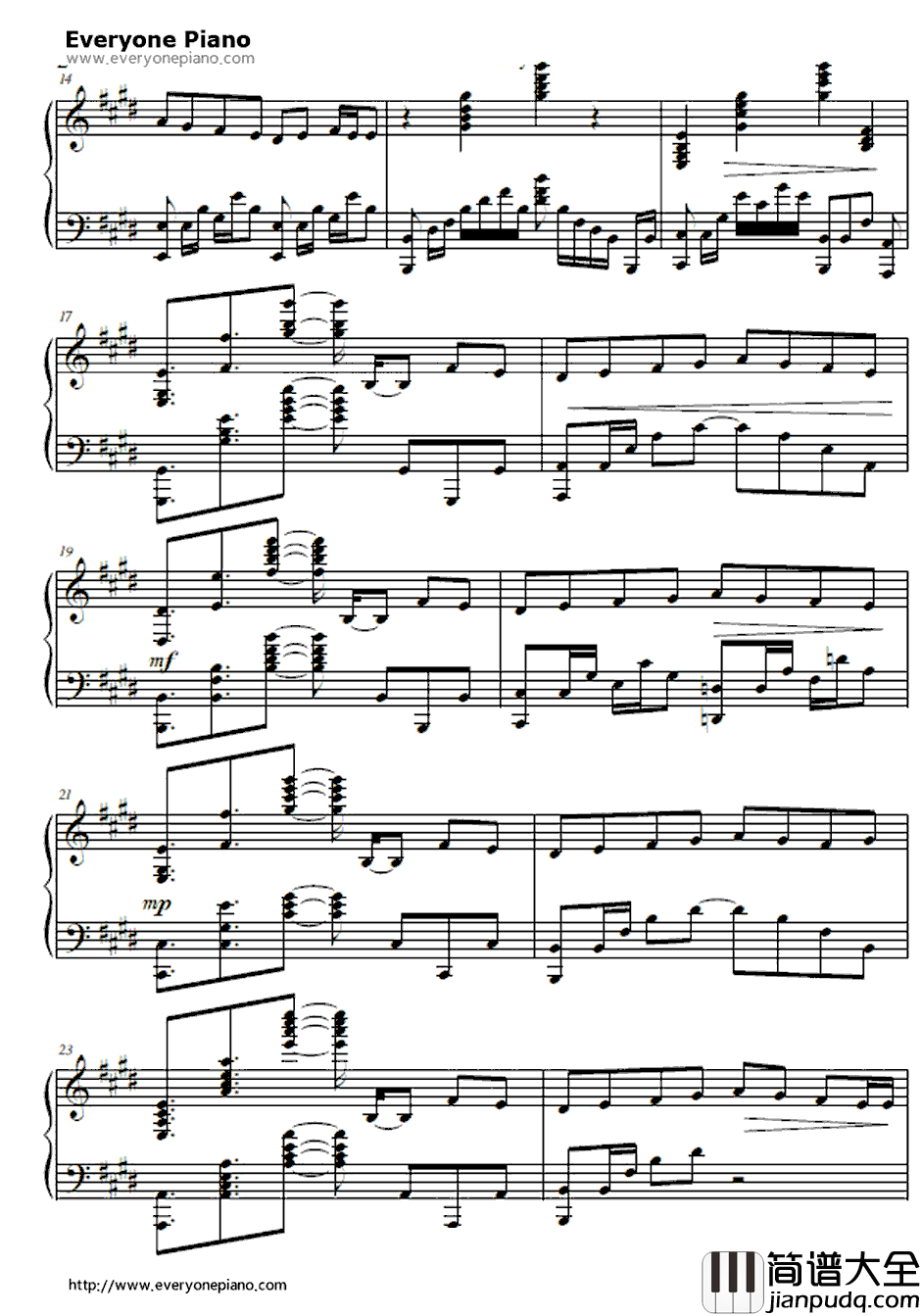 Snow_Fairy钢琴谱_FUNKIST_妖精的尾巴OP1